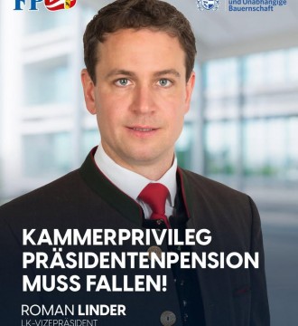 Kein Bauer hat Verständnis dafür, dass der Präsident der Kärntner Landwirtschaftskammer nach zehn Jahren im Amt Anspruch auf ein...