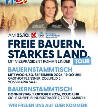 Unsere Bezirksspitzenkandidatin für Klagenfurt Stadt & Land Claudia Sucher und unser Vizepräsident Roman Linder freuen sich, wen...