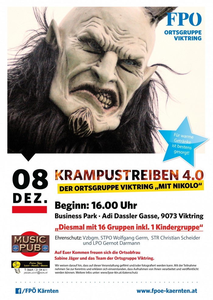 Krampustreiben der FPÖ Viktring