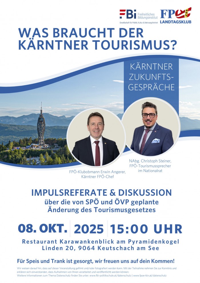 Kärntner Zukunftsgespräche „Was braucht der Kärntner Tourismus?“