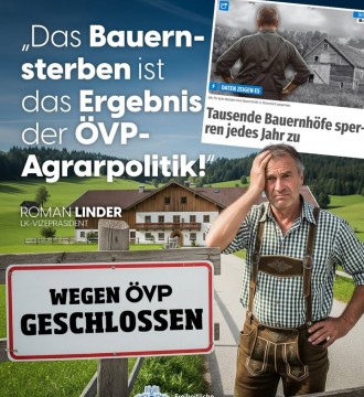 Das Bauernsterben ist das Ergebnis der ÖVP-Agrarpolitik!