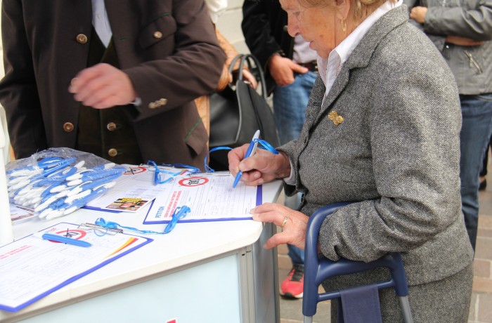 Unterschriftenaktion "Petition gegen Tempo 100 auf der Wörtherseeautobahn"