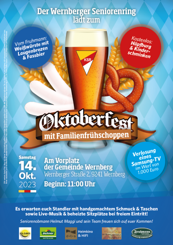Oktoberfest mit Familienfrühschoppen des Wernberger Seniorenrings