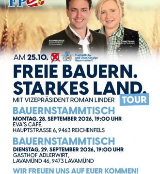 Unsere Bezirksspitzenkandidatin für Wolfsberg Stefanie Pirker und unser Vizepräsident Roman Linder freuen sich, wenn ihr am Mont...